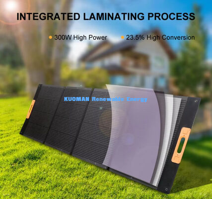 300W Foldable Solar Panel with -Grade IBC Cells - Portable Solar Charger for Heavy-Duty Equipment