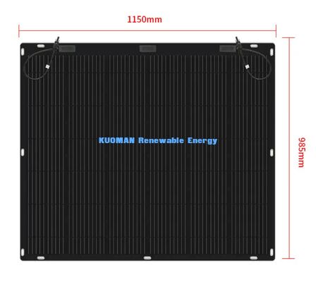 200W Eco Friendly Flexible Solar Panel with IP67 Rated Junction Box for Zero Carbon Footprint