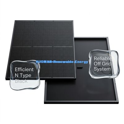 N Type Black Solar Panel 415W with 22% Efficiency and Anodized Aluminum Frame