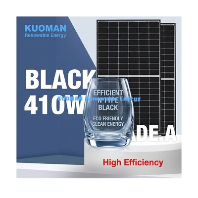 N Type Black Solar Panel 415W with 22% Efficiency and Anodized Aluminum Frame