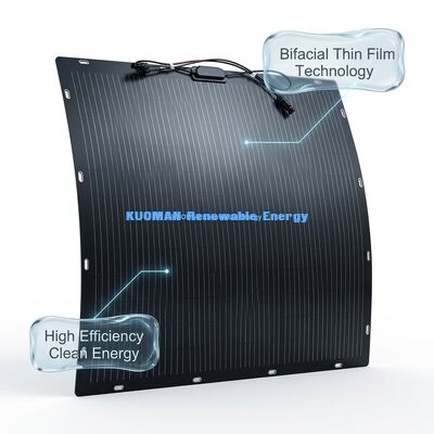 200W Bifacial Flexible Solar Panel - Polycrystalline Silicon Solar Panel for Renewable Clean Energy