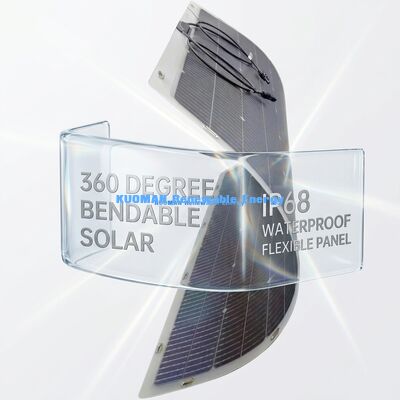 360 Degree Bendable Bifacial Flexible Solar Panel 200W IP68 Waterproof with Carbon Fiber