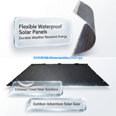 IP67 Waterproof 200W Power Output 360° Bendable Flexible Bifacial Solar Panel for RV Home and Travel