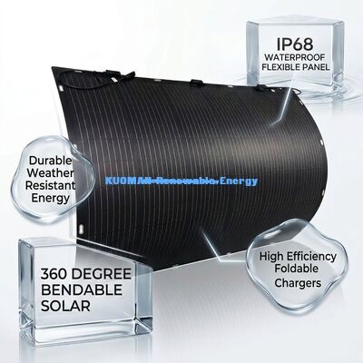 210W Ultra-Thin IP65-rated Flexible Solar Panel for RV Marine and Off Grid Use