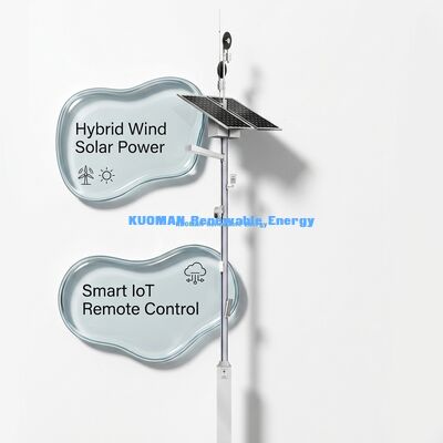 Smart Solar Street Light Pole with LCD Display Remote Control and 50000hs Life Span