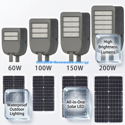 50W IP65 Waterproof Aluminum Solar Street Light with LED Technology for Outdoor Road Lighting