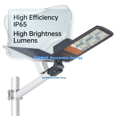High Brightness 180LM/W LED Solar Street Light with Monocrystalline Panel & IP65 Waterproof Rating