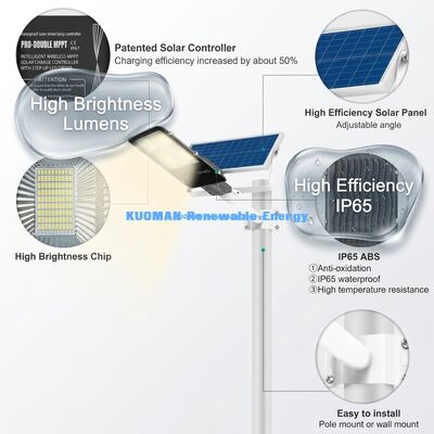 200W Solar Street Light with Pro MPPT and IP65 Waterproof for Outdoor Road and Garden Lighting