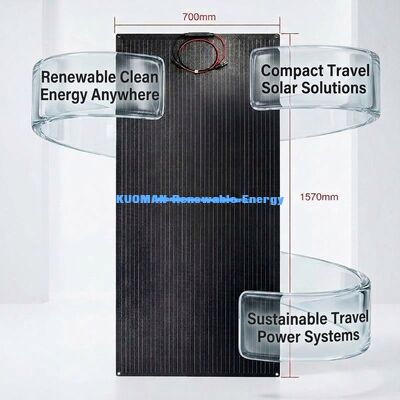 100W 210W IP68 Waterproof Flexible Solar Panel Thin Film Photovoltaic Panel for Travel and Housing