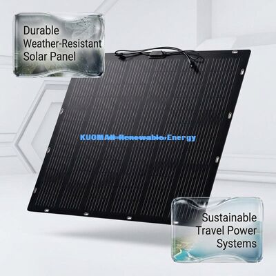 100W IP68 Waterproof 360° Bendable Flexible Solar Panel for Roof and Boats with FCC Certification