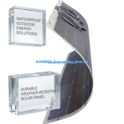 360 Degree Bendable Bifacial Flexible Solar Panel 200W IP68 Waterproof with Carbon Fiber