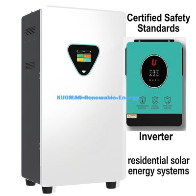 51.2V 300Ah Solar Hybrid LiFePO4 Battery System with 6000 Cycles for Off-Grid Home Energy Storage