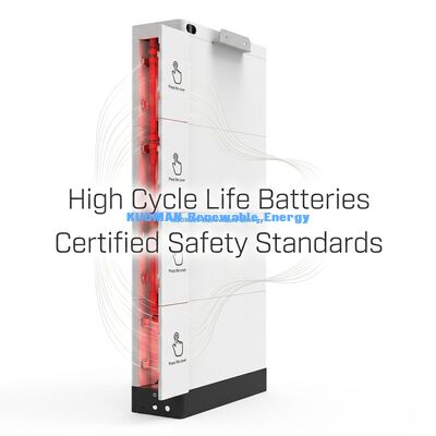 KM NEW POWER 51.2V 400Ah Stackable LiFePO4 Battery with Real Time Monitoring for Home Energy Storage