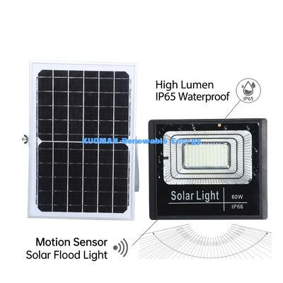 120Lm/W High Lumen Solar Flood Light with IP65 Waterproof and 50W-300W Output for Outdoor Parking