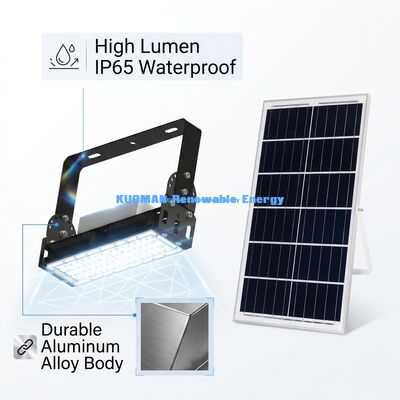 IP65 Waterproof High Lumen Output LED Solar Flood Light with Remote Control Option for Industrial Use