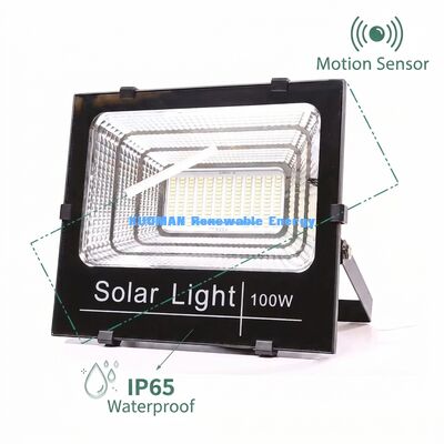 High Lumen Output Solar Flood Light with IP65 Waterproof and Remote Control Option for Outdoor Lighting