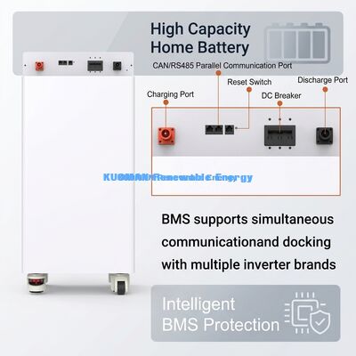 KM 48V 300Ah LiFePO4 Home Battery Storage Wall Mount with 8000 Cycles and Real-time Monitoring