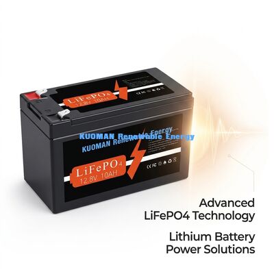 12V 10Ah 128Wh LiFePO4 Deep Cycle Lithium Battery for Energy Storage and RV Applications