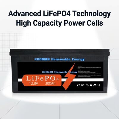 Customized 12V 300Ah Lithium Battery with 3840Wh Energy and 8000 Cycle Life for Energy Storage
