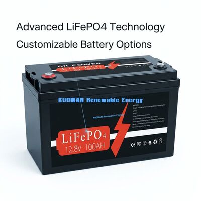12V 100Ah 1280Wh Lithium Battery Deep Cycle with 8000 Cycle Life for Energy Storage and Golf Cart Power
