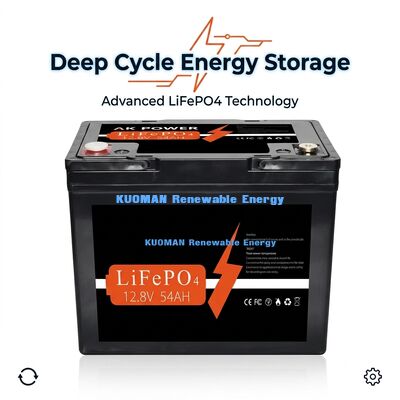 12V 50Ah LiFePO4 Lithium Battery with 691.2Wh Energy and Prismatic Cells for Deep Cycle Applications