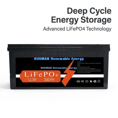 Customized 12V 300Ah Lithium Battery with 3840Wh Energy and 8000 Cycle Life for Energy Storage