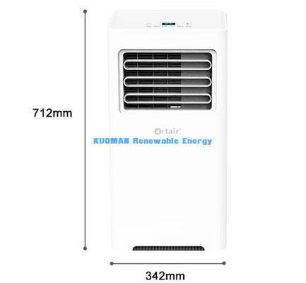 Compact Movable Portable AC 6000BTU EER 6.51 Low Noise Digital Touch Control for Dorms & Small Office Spaces