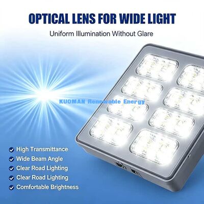 50W Integrated Solar Street Light with UV-Proof Lens, 3000K-6000K CCT Solar Light for Playground