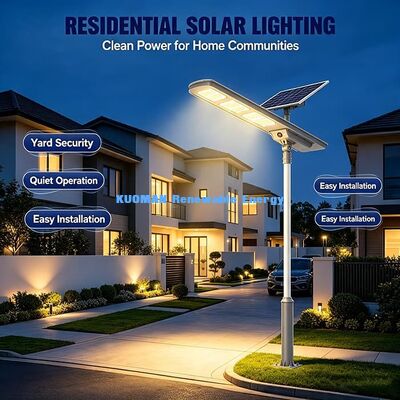 50W Integrated Solar Street Light with UV-Proof Lens, 3000K-6000K CCT Solar Light for Playground