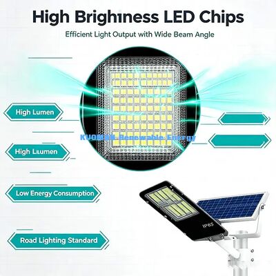 Dimmable Solar LED Street Light CCT 3000K Warm White to 6000K Cool White