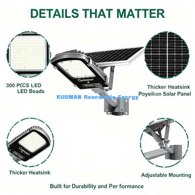 Polysilicon Solar Panel Street Light 6-8H Charging 12-14H Long Working Outdoor Light