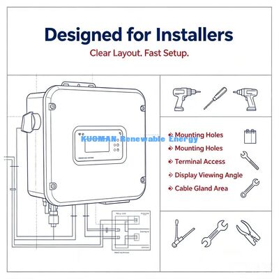IP65 Waterproof Grid Tied Solar Inverter 97.8% High Efficiency Residential PV Inverter