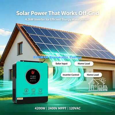 24V Lithium Battery Compatible 4.2kW Hybrid Off Grid Solar Inverter