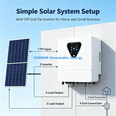 Home Energy Storage 6KW Hybrid Solar Inverter Grid Tie & Off Grid Dual Mode