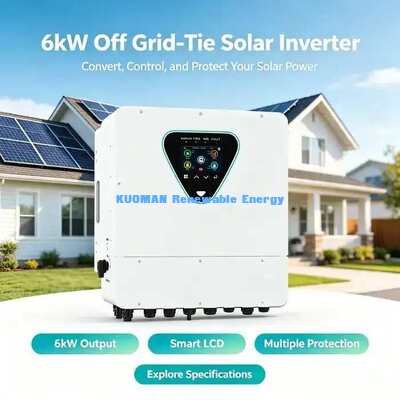 Home Energy Storage 6KW Hybrid Solar Inverter Grid Tie & Off Grid Dual Mode