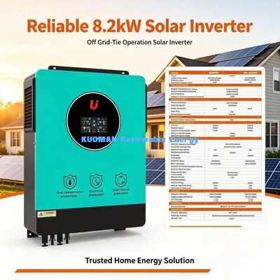 48V Battery 8200W Hybrid Solar Inverter 98% High Efficiency Dual MPPT Tracker