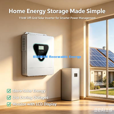 11KW Off Grid Solar Hybrid Inverter Dual MPPT Charger Auto 50/60Hz Frequency Adaptation