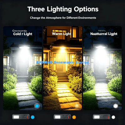 Outdoor Solar Powered Courtyard Light Remote Control IP65 Waterproof Garden Driveway LED Lighting