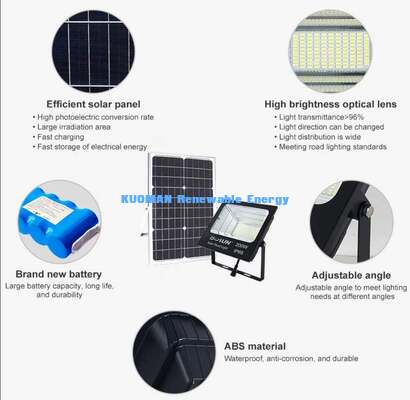 ABS Waterproof Solar LED Flood Light Anti-Corrosion Farm Pathway Light
