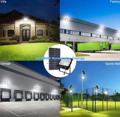 Large Irradiation Area Solar Panel Flood Light Fast Solar Charging Efficiency