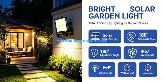Outdoor Solar Garden Light IP65 Weatherproof Auto Sensor Yard Driveway Path LED Lighting