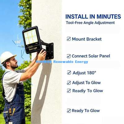 Off Grid Solar Powered Courtyard Lamp IP65 Waterproof Outdoor Fence LED Wall Light