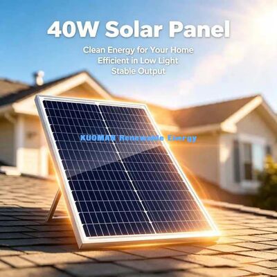 40W Tempered‑Glass Monocrystalline Solar Panel For Greenhouse & Remote Hut Power