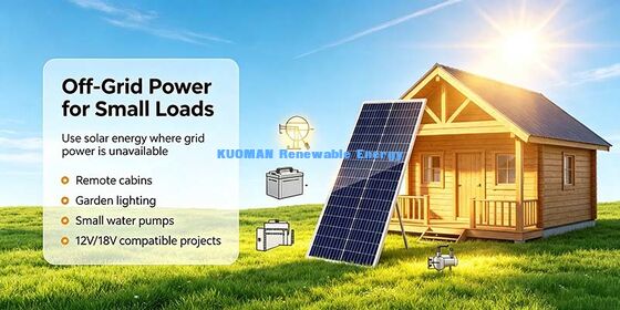 Durable 70W Monocrystalline Solar Panel High Mechanical Load Capacity Farm Water Pump Solar Power Unit