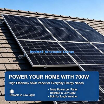 IP68 Junction‑Box 700W Monocrystalline Solar Panel, MC4 Connector Outdoor PV Panel