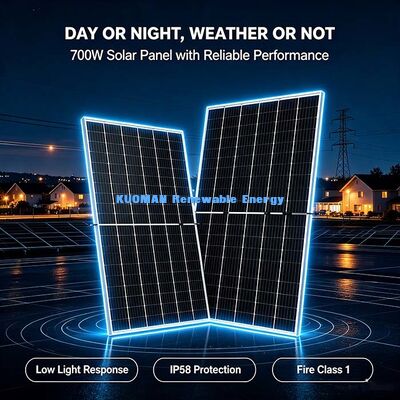 IP68 Junction‑Box 700W Monocrystalline Solar Panel, MC4 Connector Outdoor PV Panel