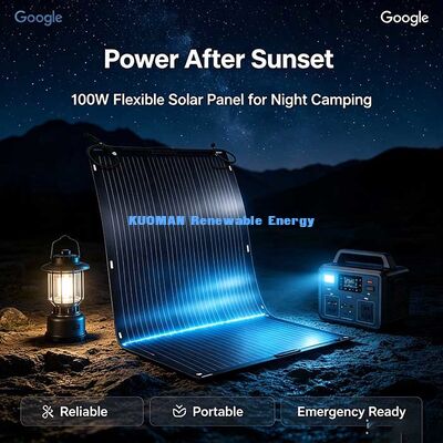 105W Ultra‑Thin Flexible Solar Panel 2KG, 360° Bendable Solar Module for Motorhome Yacht Camping