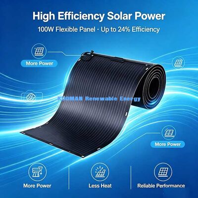 Lightweight 105W Bendable Solar Panel, MC4 Plug‑and‑Play Solar Panel for Outdoor Off‑Grid Projects