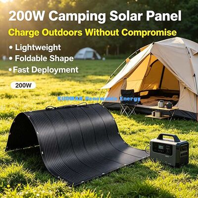 200W Waterproof Flexible Solar Panel, Anti‑Micro‑Crack Bend‑able Solar Module for Marine RV Off‑Grid Energy