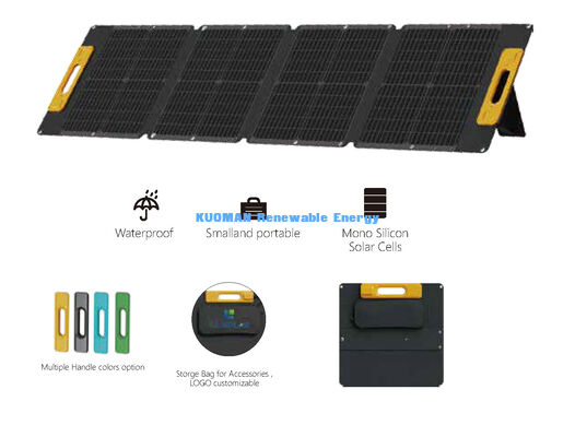 120W Light‑Weight Folding Solar Panel, Splash‑Proof Off‑Grid Solar Charger for Van‑Life & Beach Trips